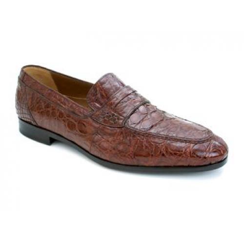 Mezlan "Soli" Sport Genuine Crocodile Loafer Shoes
